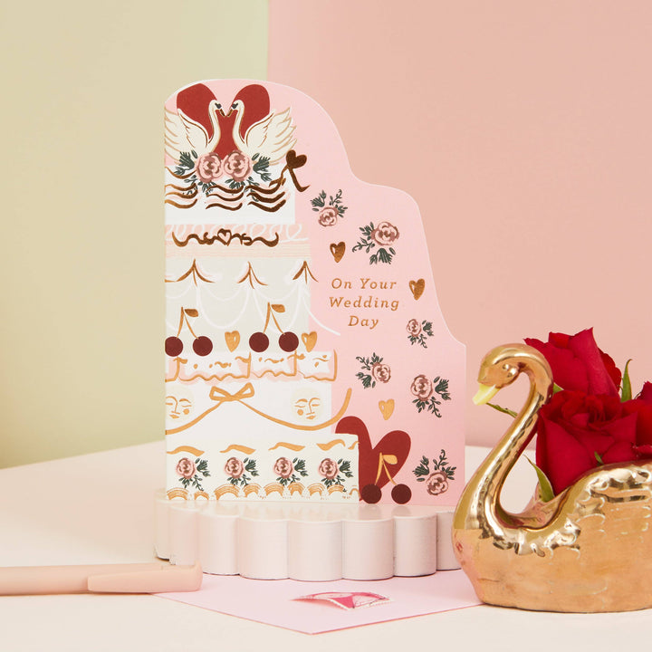 Vintage Wedding Cake Card