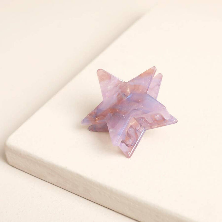 Mini Lilac Star Hair Clip