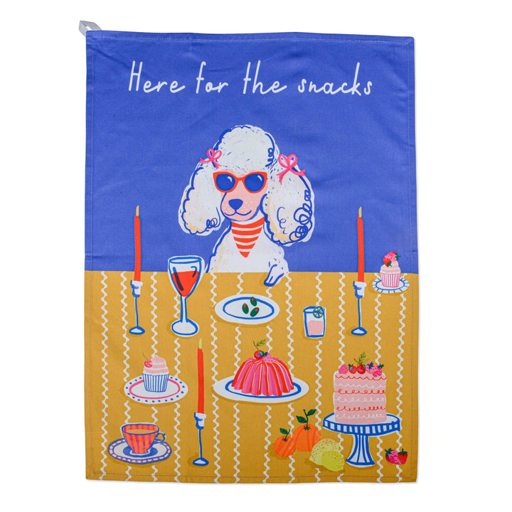 Here For The Snacks Hijinx Tea Towel