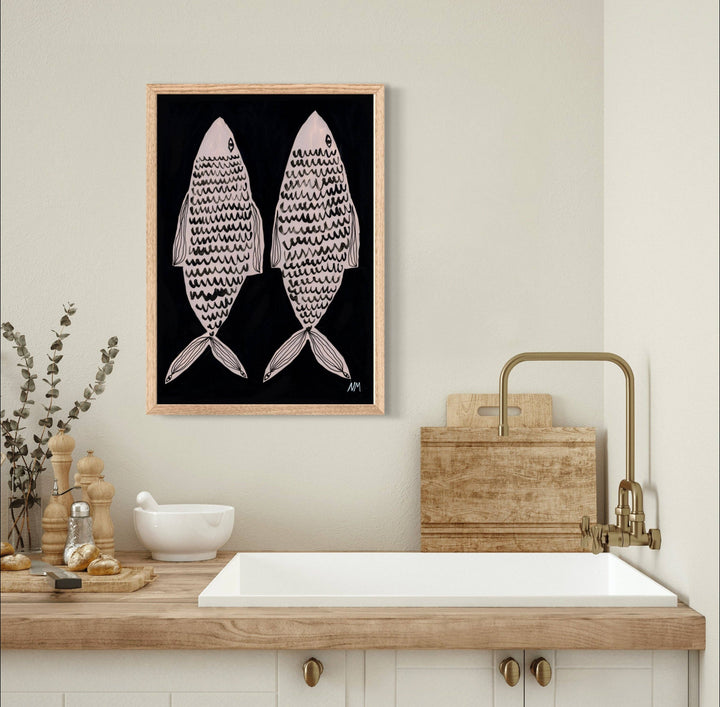 Two Fish Art Print A3