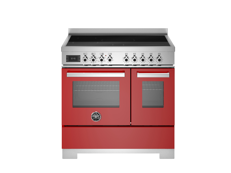 Bertazzoni Professional Series - 90 cm induction top electric double oven in red