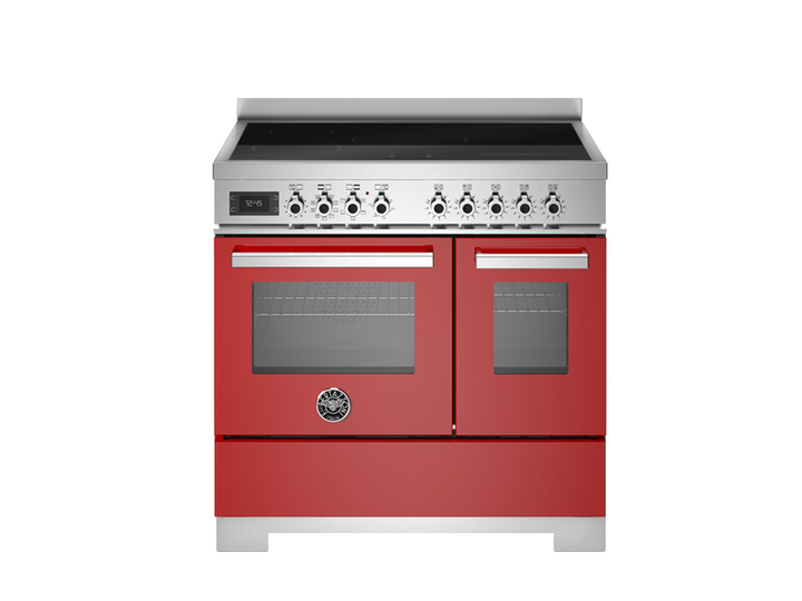 Bertazzoni Professional Series - 90 cm induction top electric double oven in red