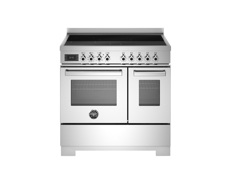 Bertazzoni Professional Series - 90 cm induction top electric double oven in stainless steel
