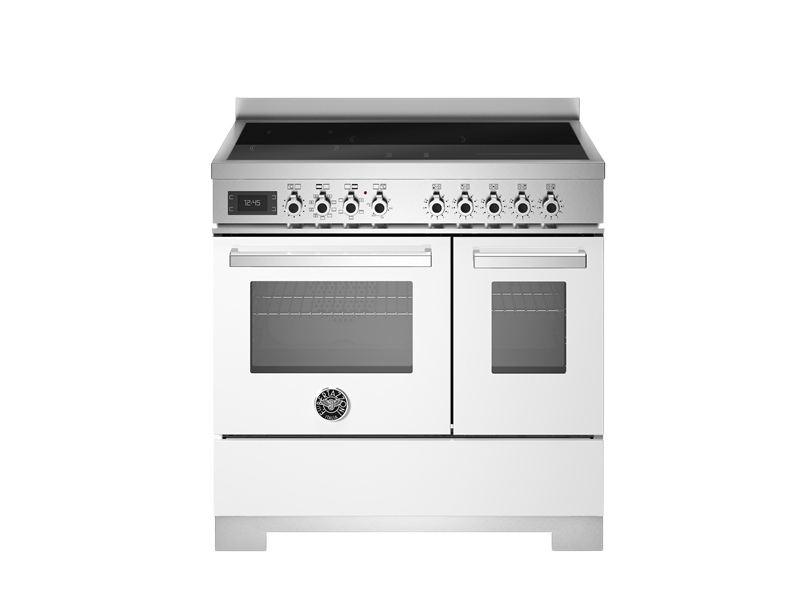 Bertazzoni Professional Series - 90 cm induction top electric double oven in white 
