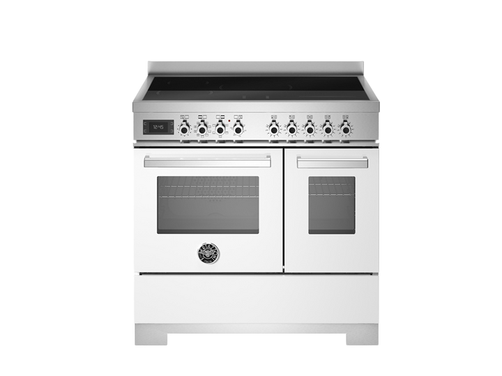 Bertazzoni Professional Series - 90 cm induction top electric double oven in white 