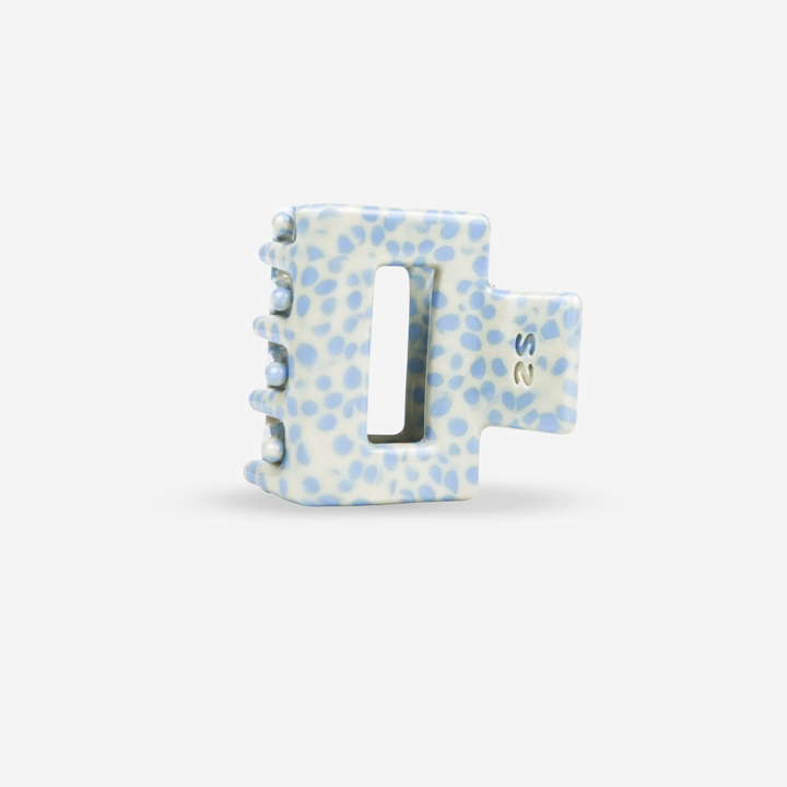 Hair Clip in Ocean Dot