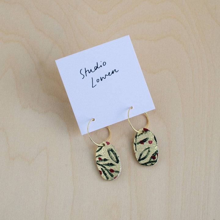 Christmas Sea Pool Hoop Earrings
