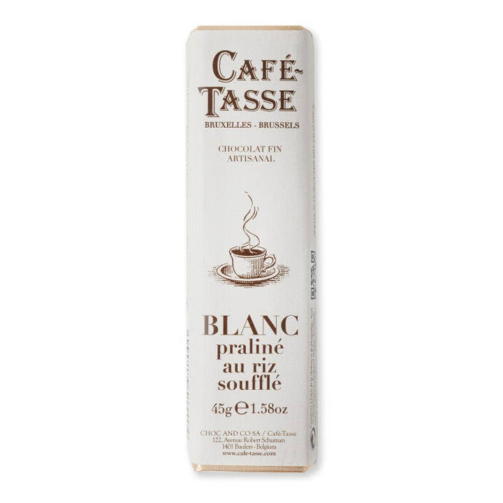 White Chocolate, Hazelnut Praline & Puffed Rice Bar