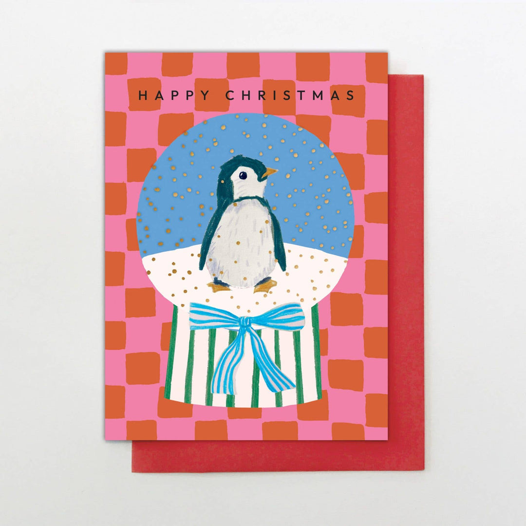 Penguin Snowglobe Card
