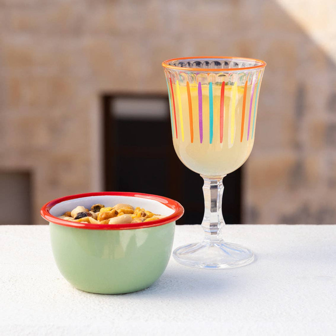 Bon Appétit Olive Enamel Bowl