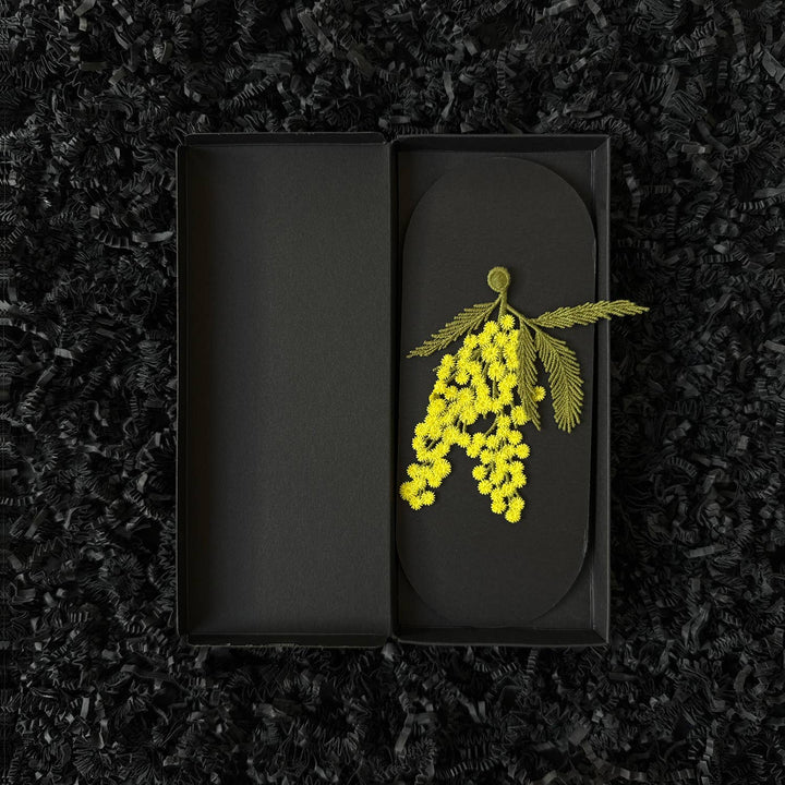 Mimosa Embroidered Brooch