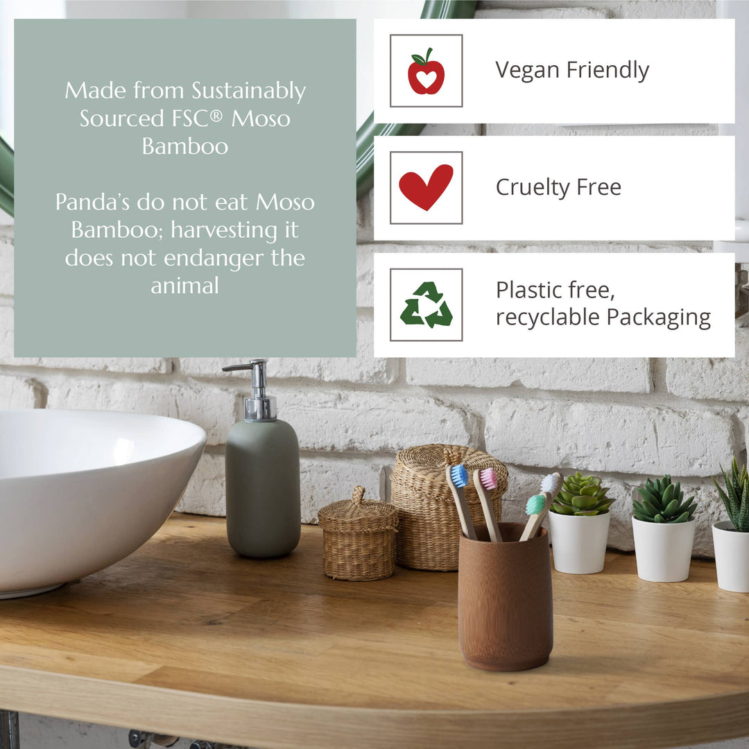 Baby Bamboo Toothbrush - 4 Pack with Soft Bristles