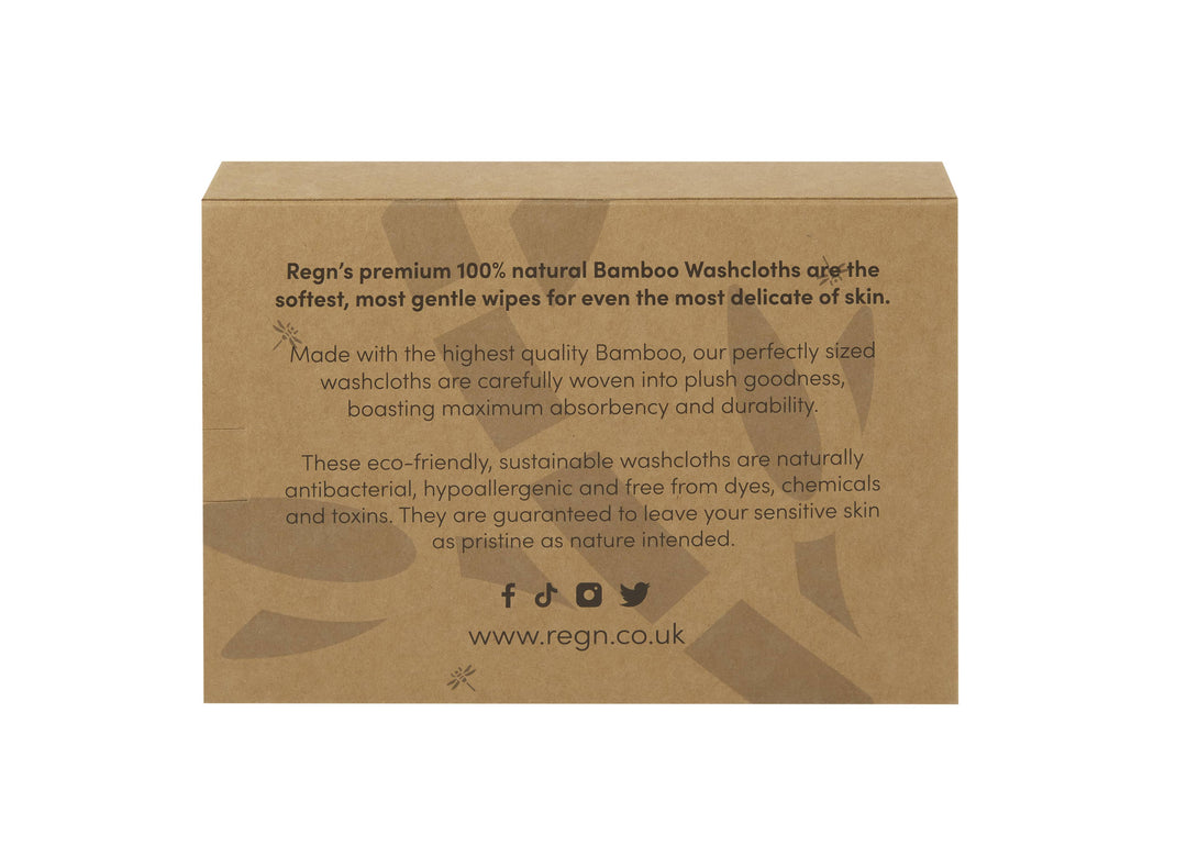 Organic Bamboo Face Cloths - 6 Pack