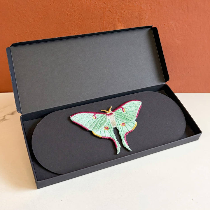 Luna Moth Embroidered Brooch