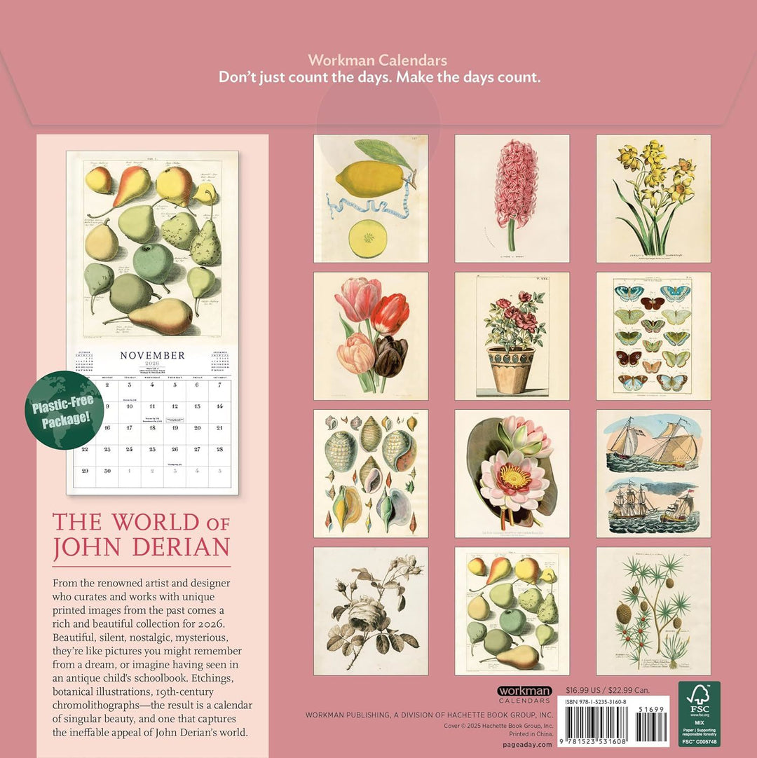 World of John Derian Wall Calendar 2026
