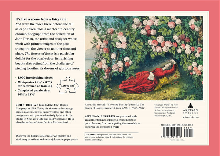 John Derian Bower Roses Jigsaw Puzzle