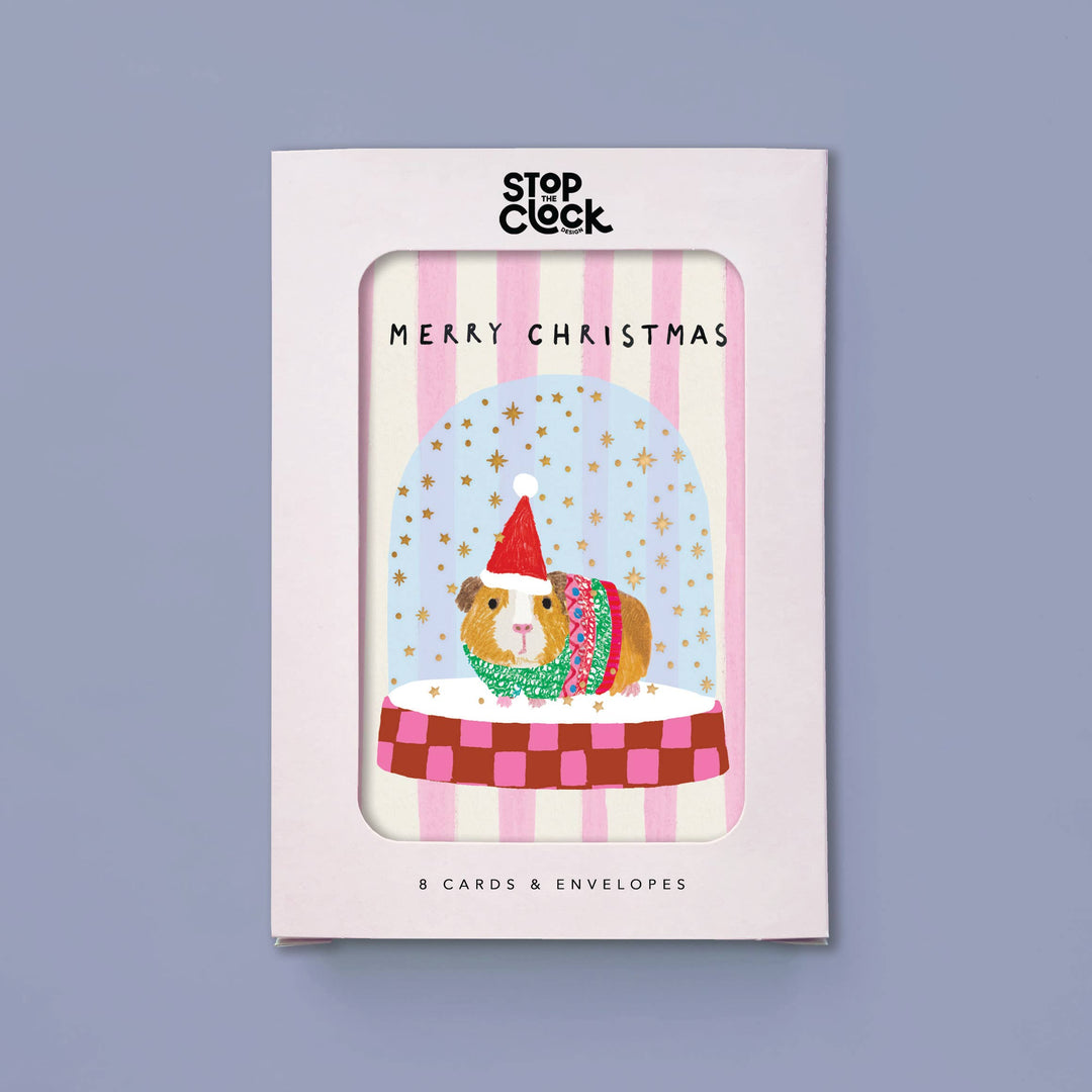Merry Christmas Guinea Pig Cards - Pack of 8
