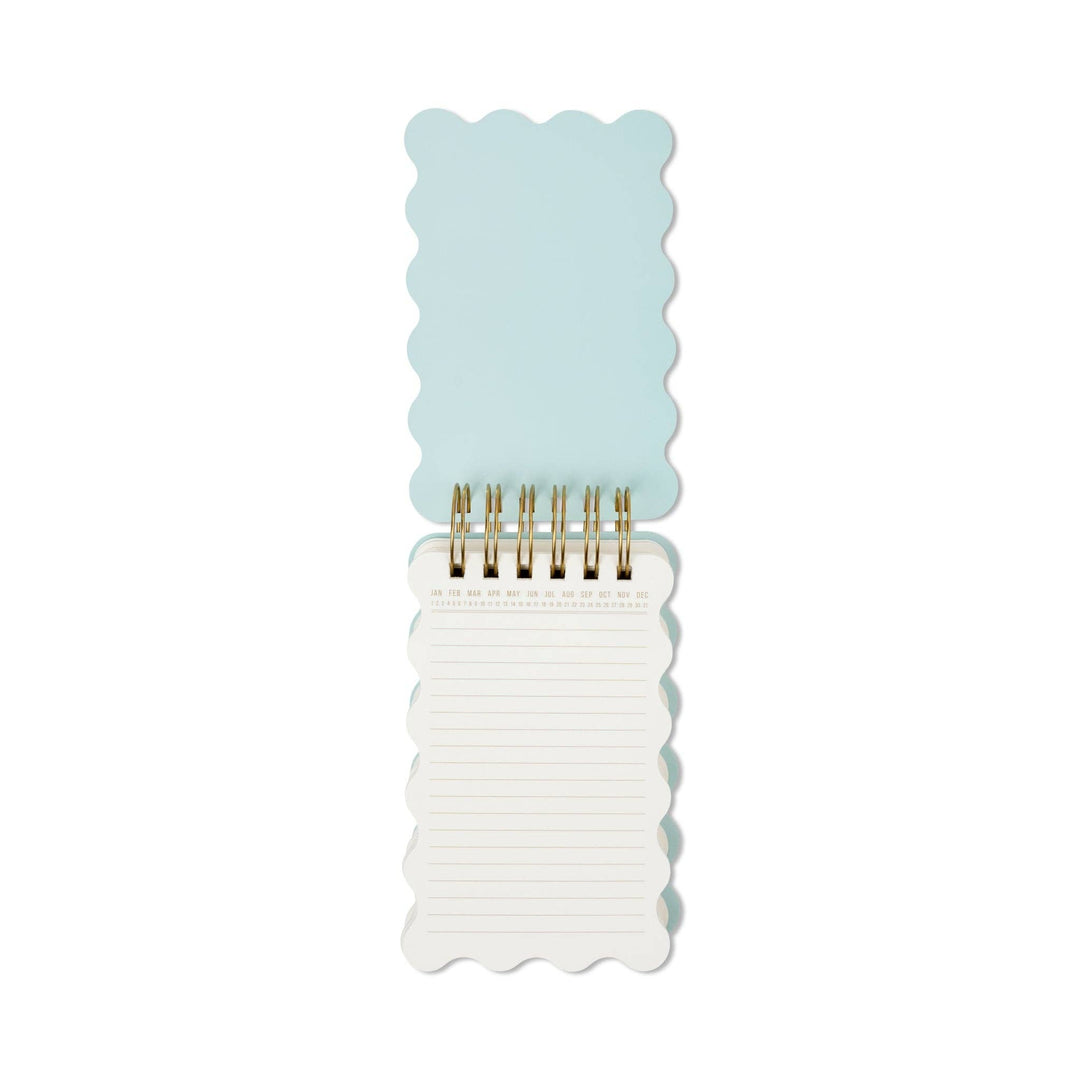 Teal Marble Wavy Notepad