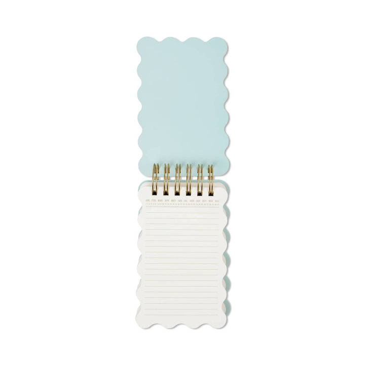 Teal Marble Wavy Notepad