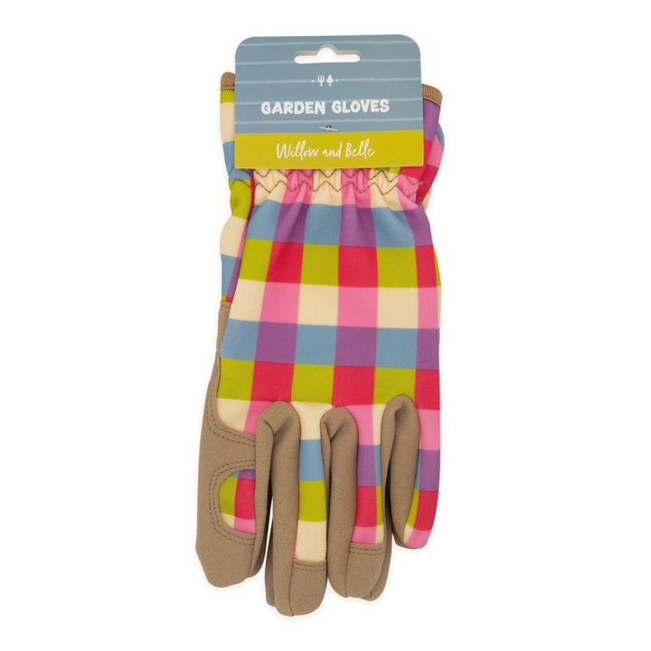 Pink Gingham Gardening Gloves