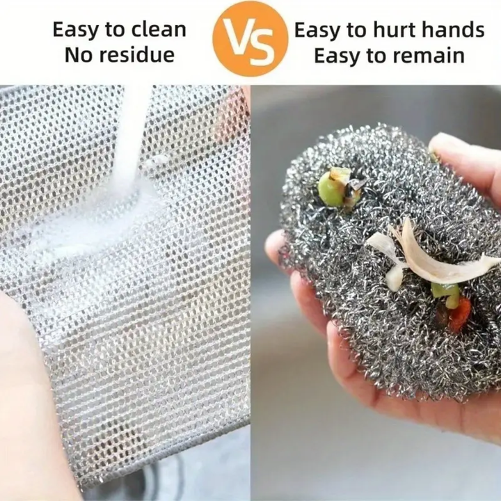 Stainless Steel Wire Dishcloths – Non-Scratch, Heavy-Duty Cloth