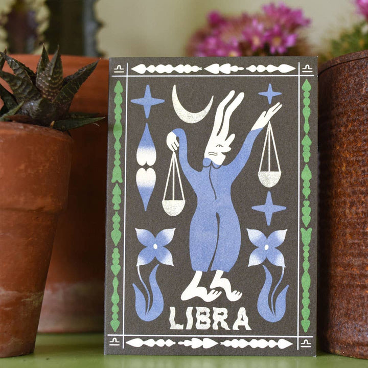 Libra Mini Greetings Card