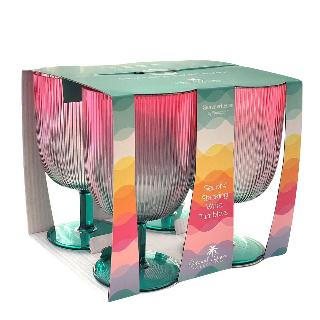 Ombre Stacking Wine Tumblers - Set of 4