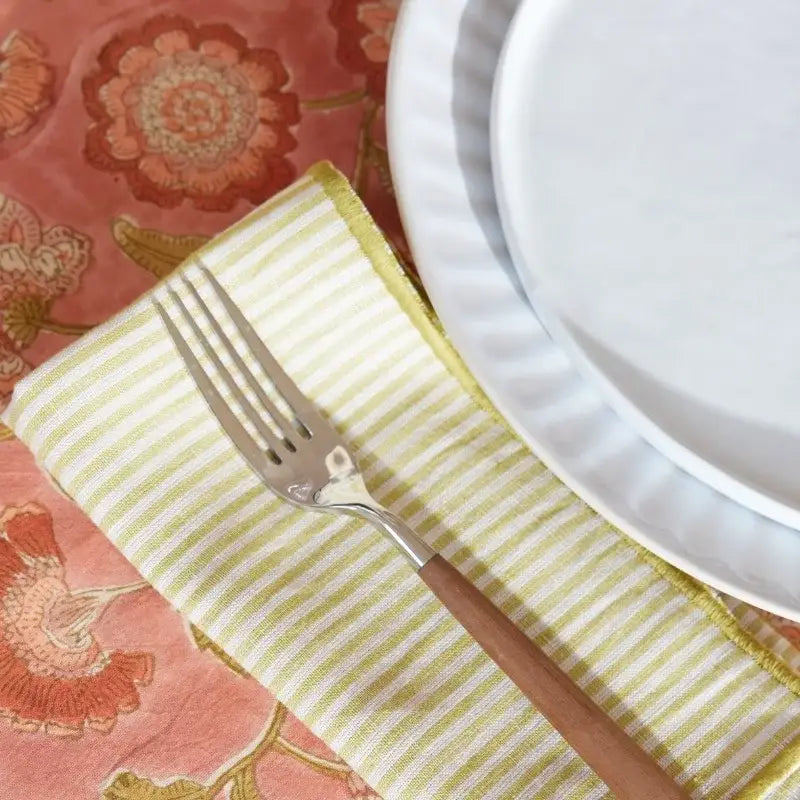 Rosewood Tablecloth in Rust & Peach
