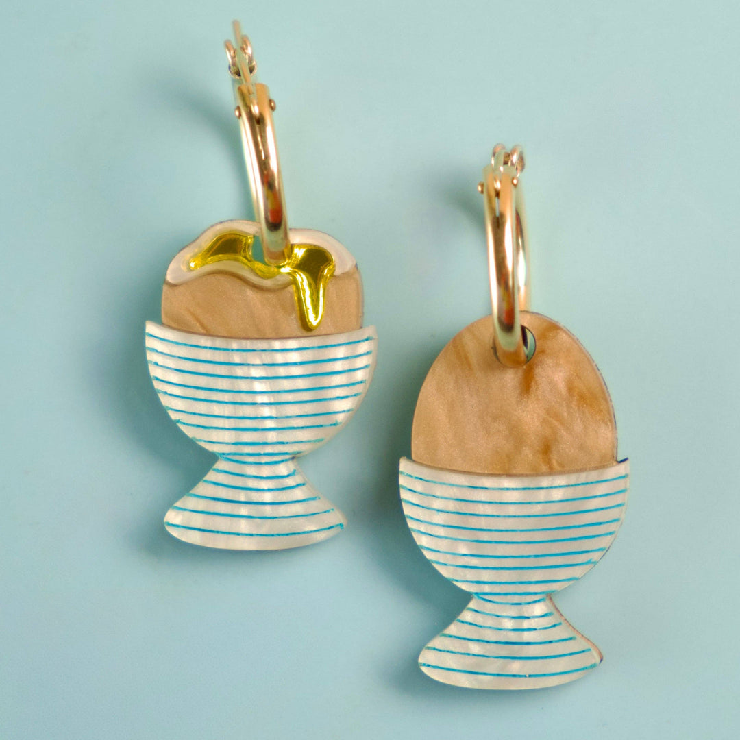 Dippy Egg Hoop Earrings