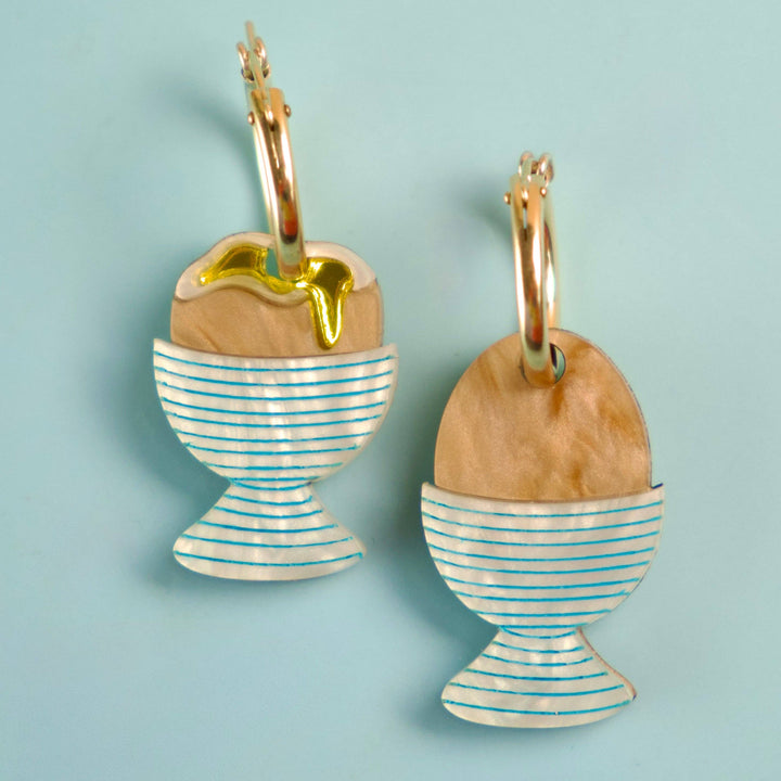 Dippy Egg Hoop Earrings