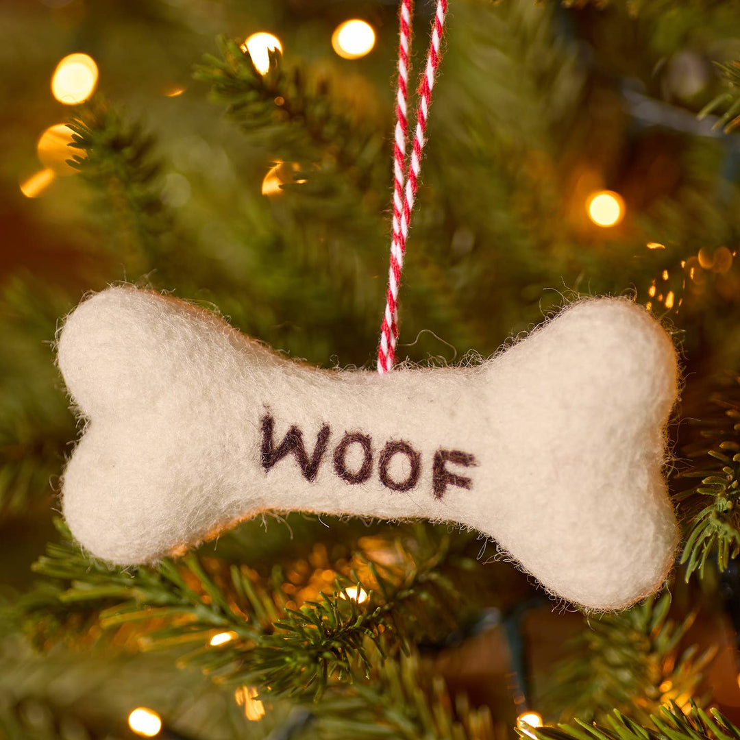 Felt Woof Bone Decoration