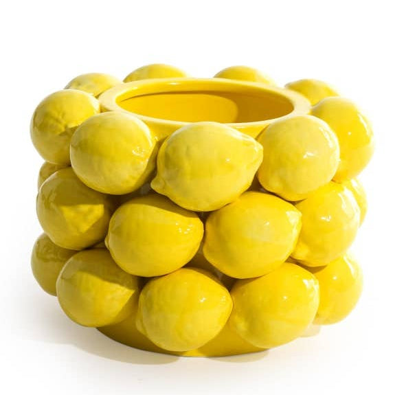 Ceramic Lemon Bowl Vase