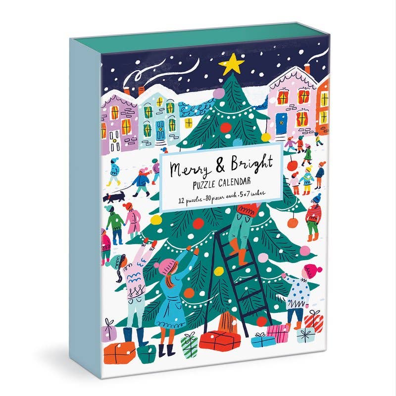 Merry & Bright Christmas Advent Jigsaw Puzzle