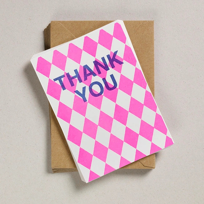 Pink Diamond Thank You Notecards - Pack of 12