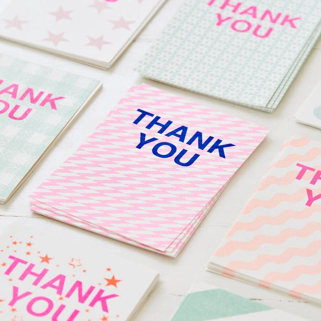 Pink Diamond Thank You Notecards - Pack of 12