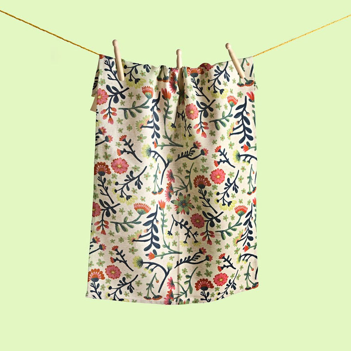 AGA Vintage Bloom Tea Towel