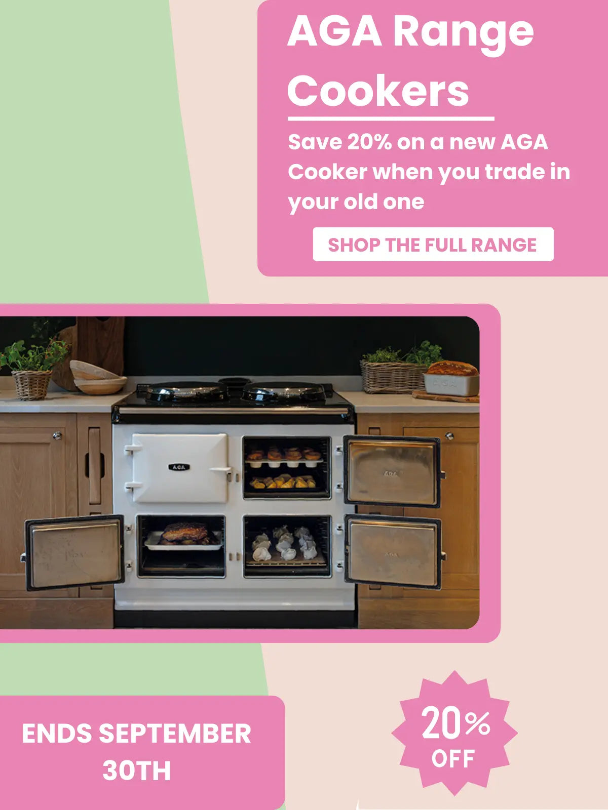 AGA Range Cooker 20% off deal banner 