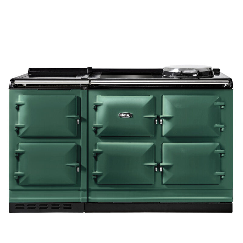 British Racing Green AGA eR7i Series 150 Electric stove on a white background