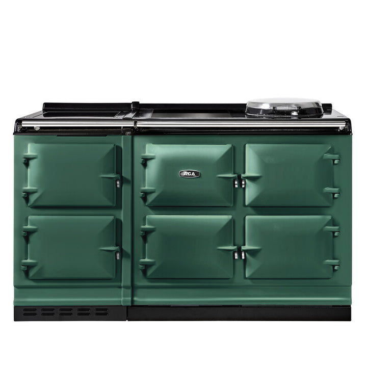 British Racing Green AGA eR7i Series 150 Electric stove on a white background