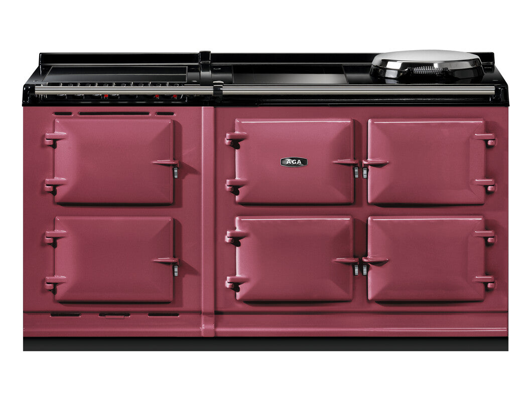 Raspberry AGA eR7i Series 150 Electric with Induction Hob + Warming Plate range cooker on a white background