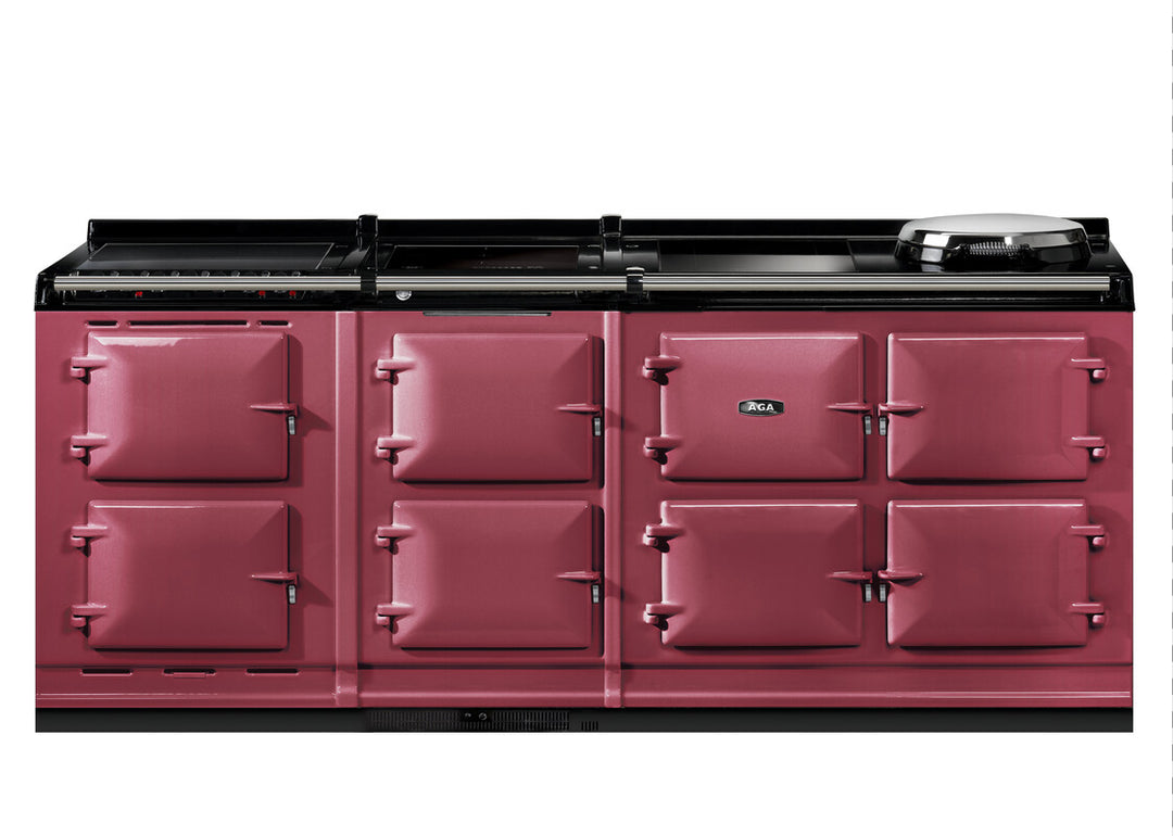 Raspberry Aga er7i 210cm range cooker on a white background