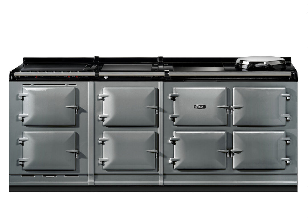 Slate Aga er7i 210cm range cooker on a white background