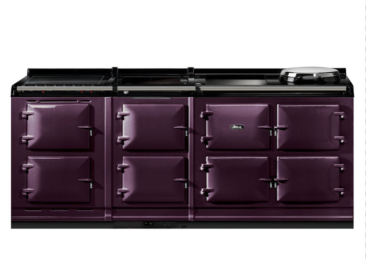 Aubergine Aga er7i 210cm range cooker on a white background