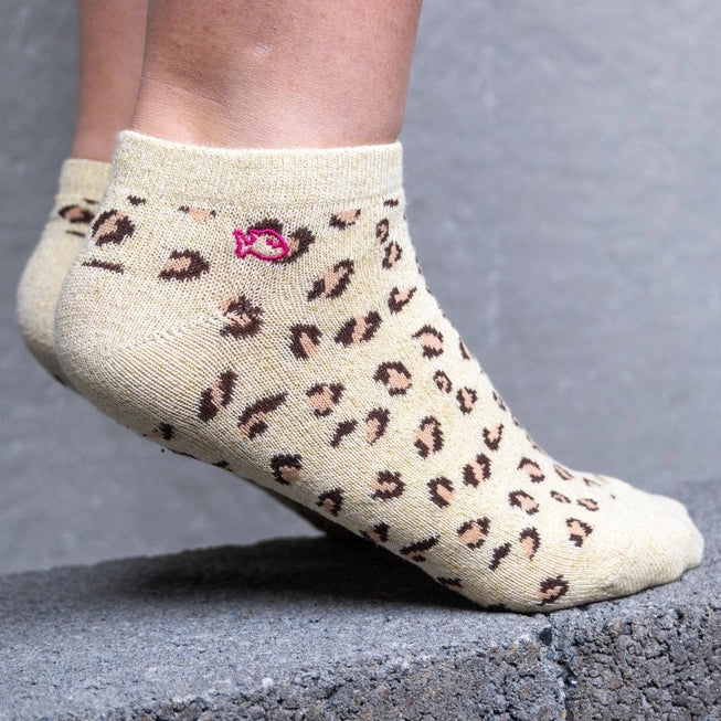 Ankle Socks in Combed Cotton Leopard