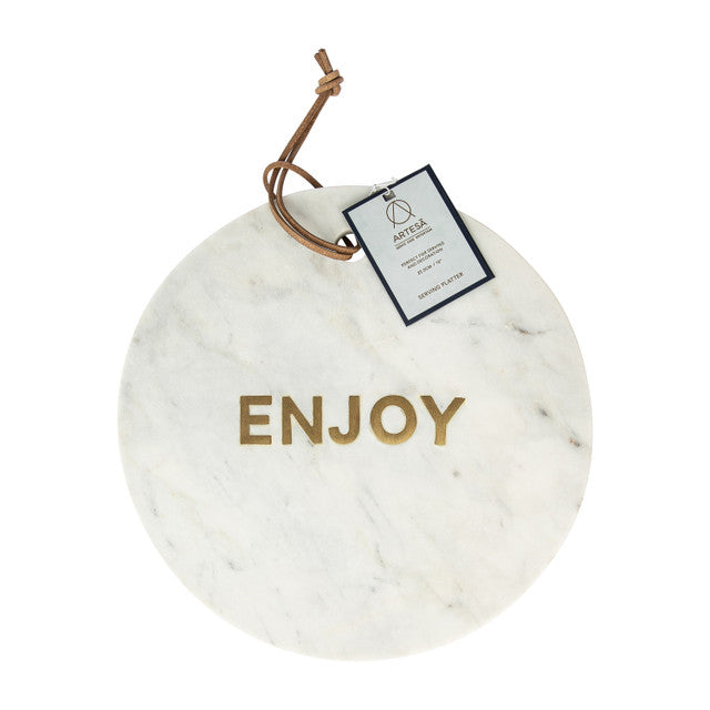 Artesá Round White Marble Cheese Board