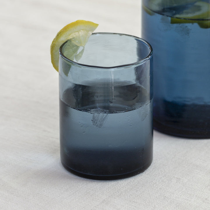 Ava Drinking Glass Smoke Blue