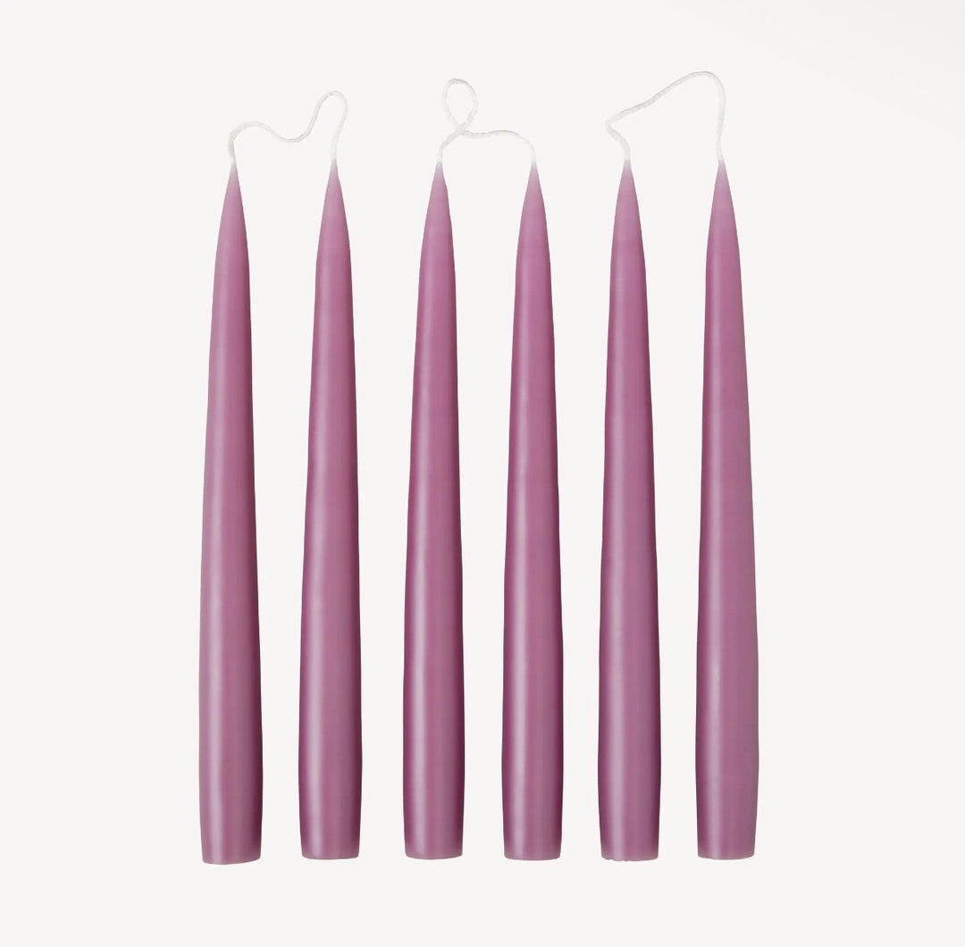 Mauve Taper Candle