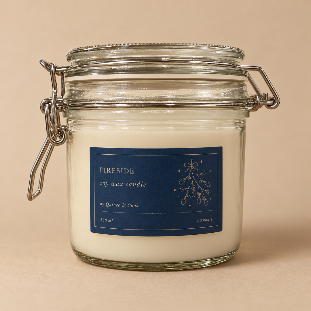 The Q&C Winter Candle - Fireside