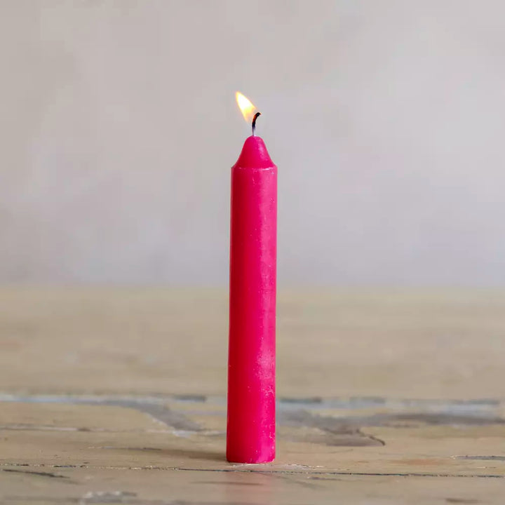 Short Rustic Dinner Candles