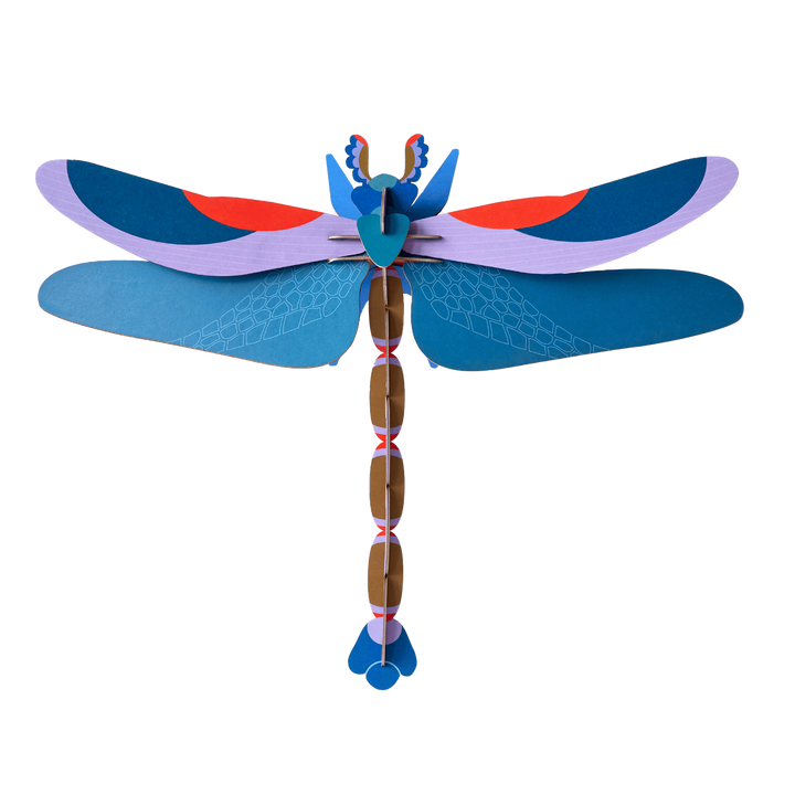 Blue & Red Dragonfly 3D Model Kit